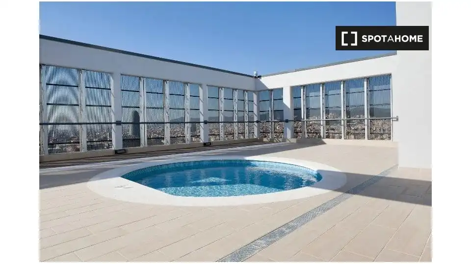 Piscina de Piso de alquiler en Barcelona con Aire acondicionado, Calefacción y Amueblado