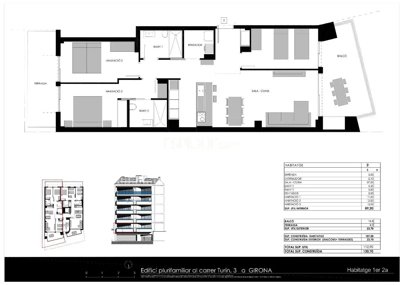 Piso en venta en Girona con Aire acondicionado, Calefacción y Terraza