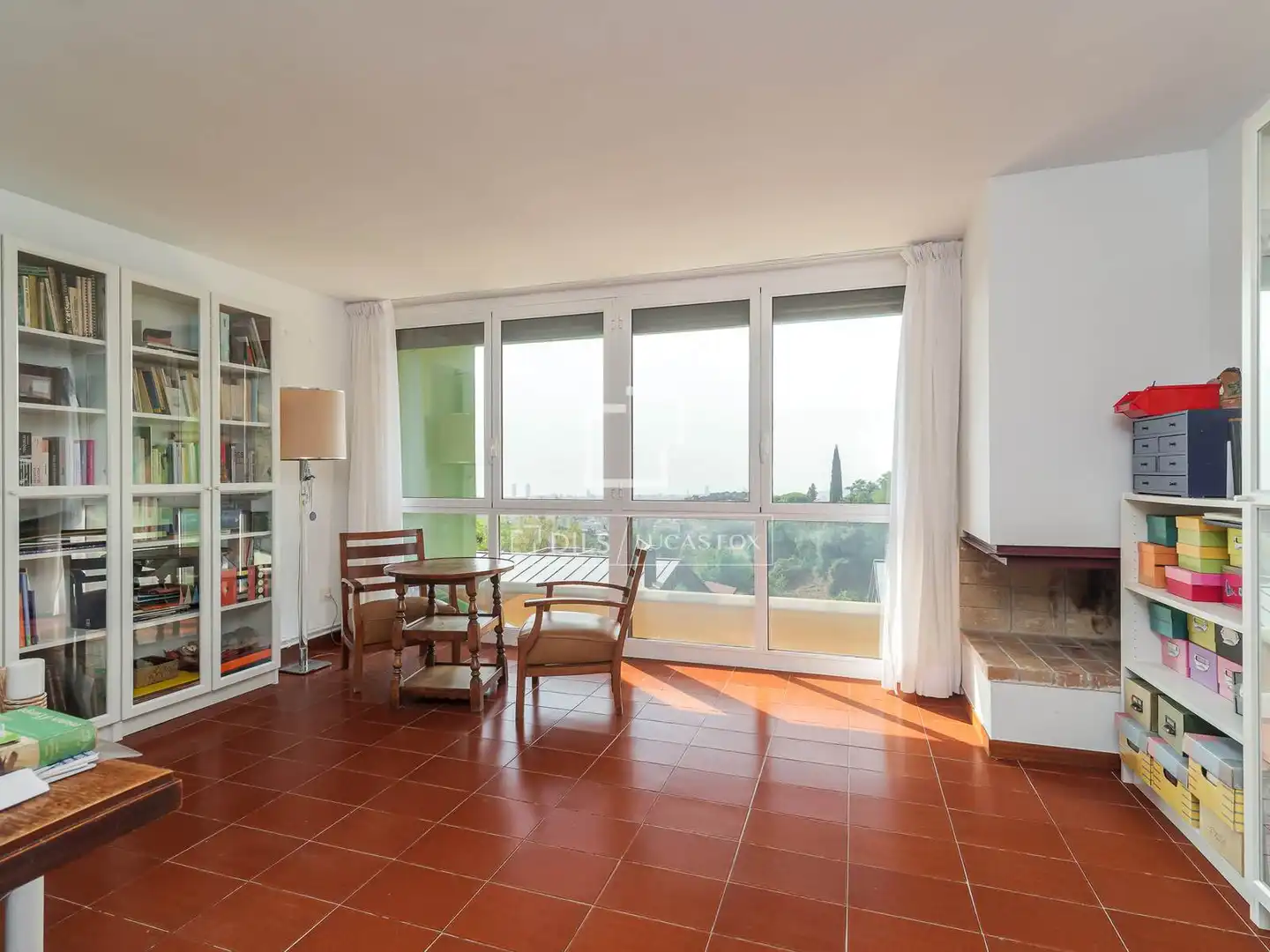 Sala de estar de Casa o chalet de alquiler en Barcelona con Aire acondicionado, Calefacción y Jardín privado