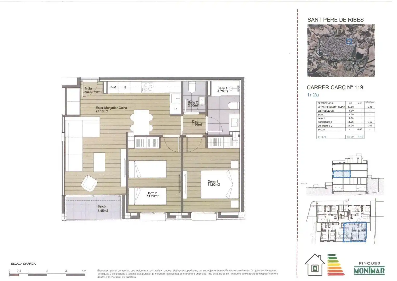 Wohnung zum Verkauf in Sant Pere de Ribes mit Klimaanlage, Heizung und Privatgarten
