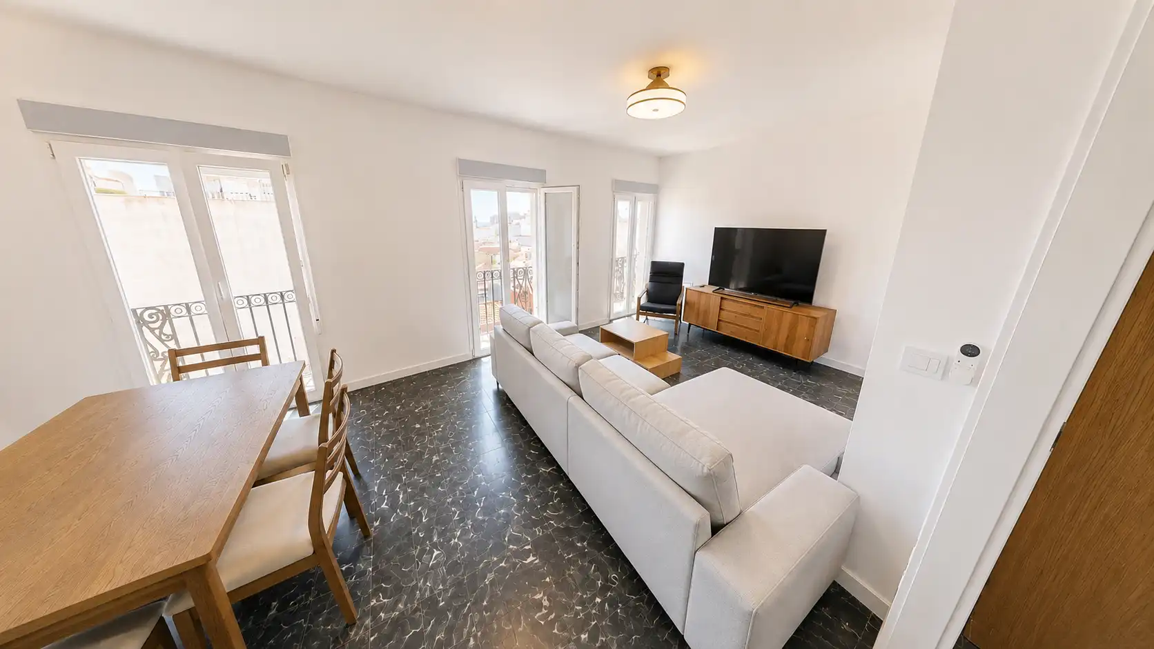 Living room of Flat for rent in Alicante / Alacant  with Furnished, Washing machine and TV
