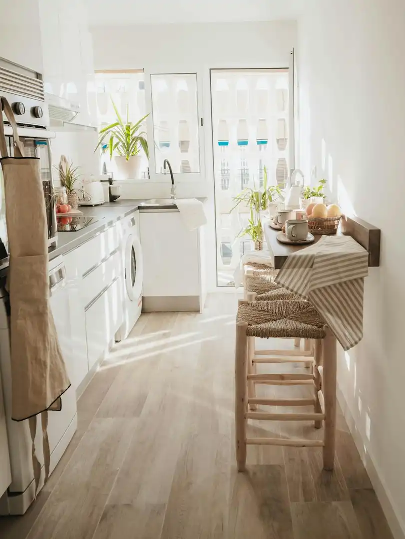 Küche von Wohnung zur Miete in Valencia mit Klimaanlage, Heizung und Möbliert