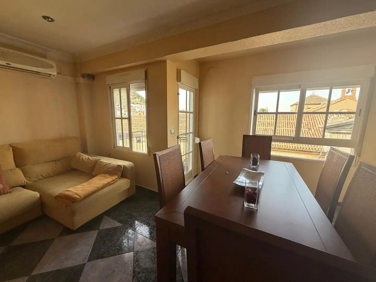 Dining room of Flat for sale in Jaén  with Air Conditioner, Furnished and Balcony