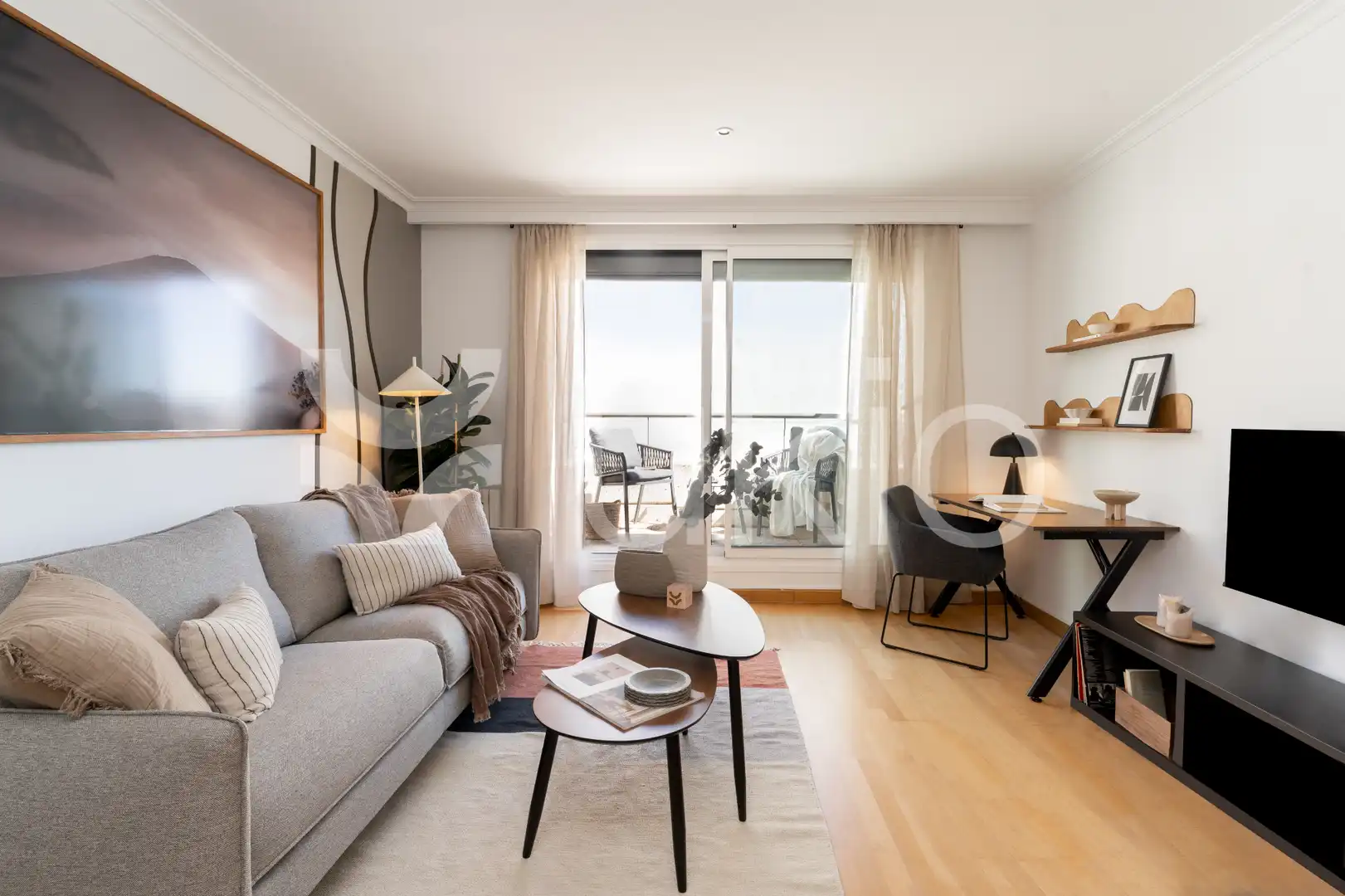 Sala d'estar de Apartament de lloguer en Madrid amb Aire condicionat, Calefacció i Moblat