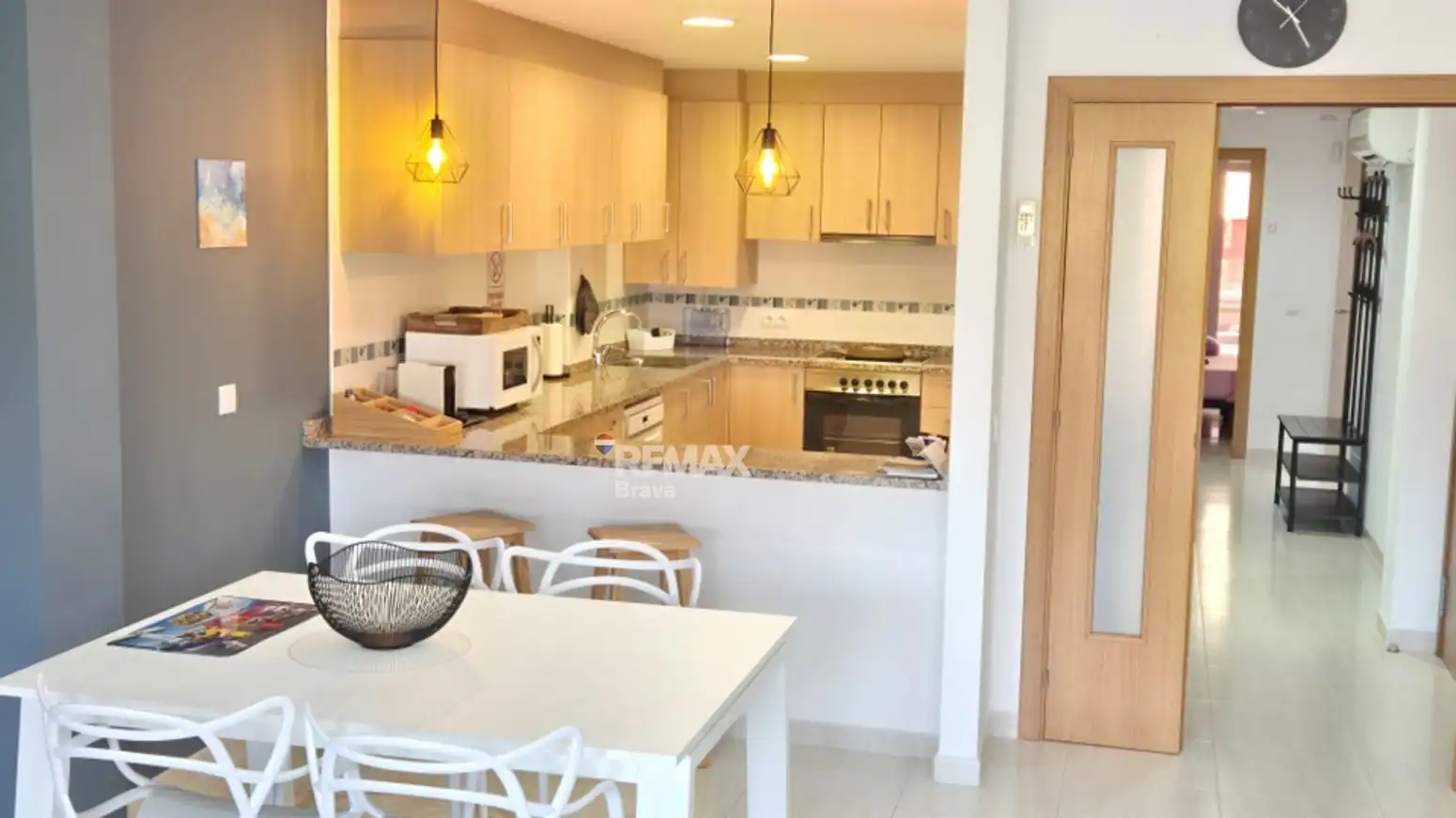 Kitchen of Flat for sale in Roses  with Air Conditioner, Heating and Terrace
