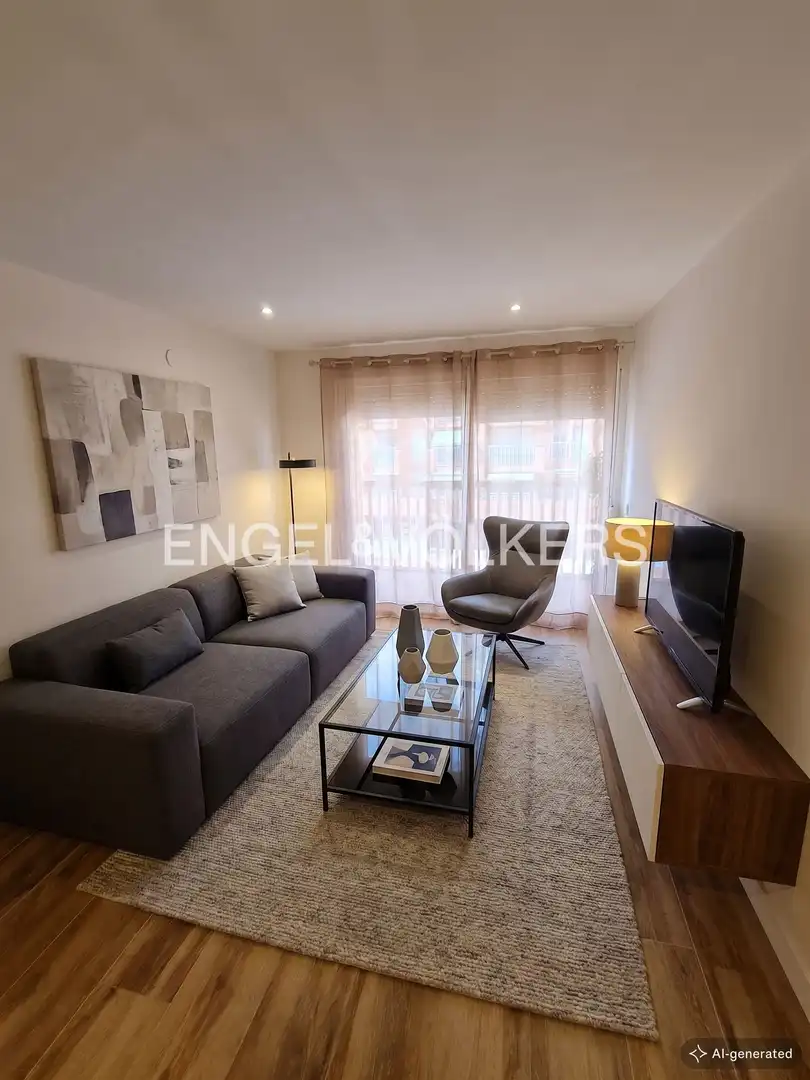 Living room of Flat for rent in Alboraya  with Air Conditioner, Heating and Parquet flooring