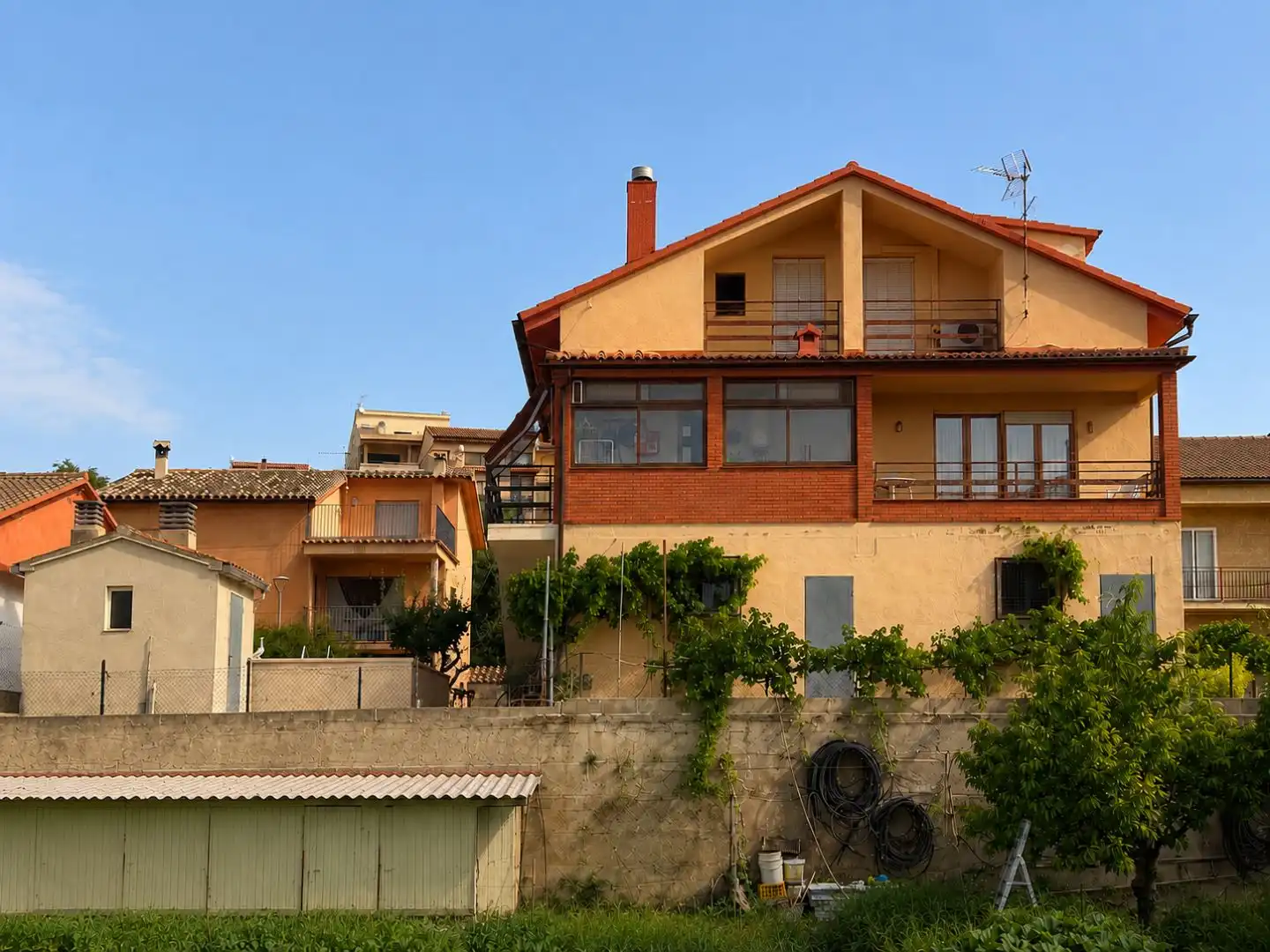 Exterior view of Houses for sale in Horta de Sant Joan  with Air Conditioner, Terrace and Swimming Pool