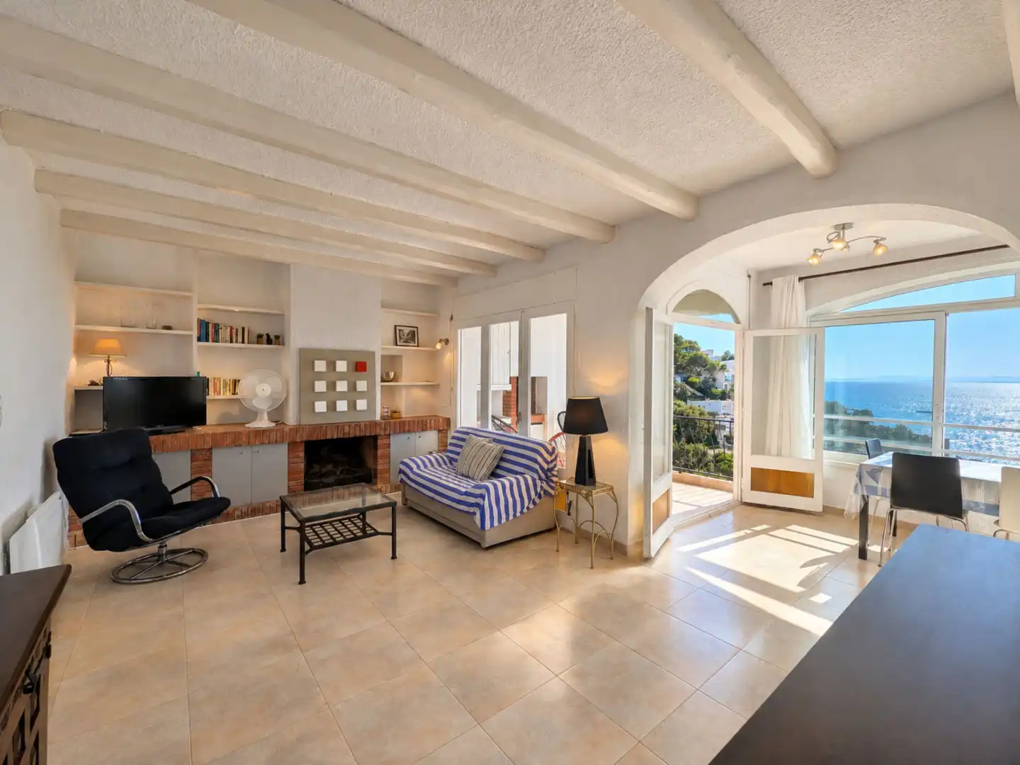 Living room of Flat for sale in Roses  with Heating and Terrace