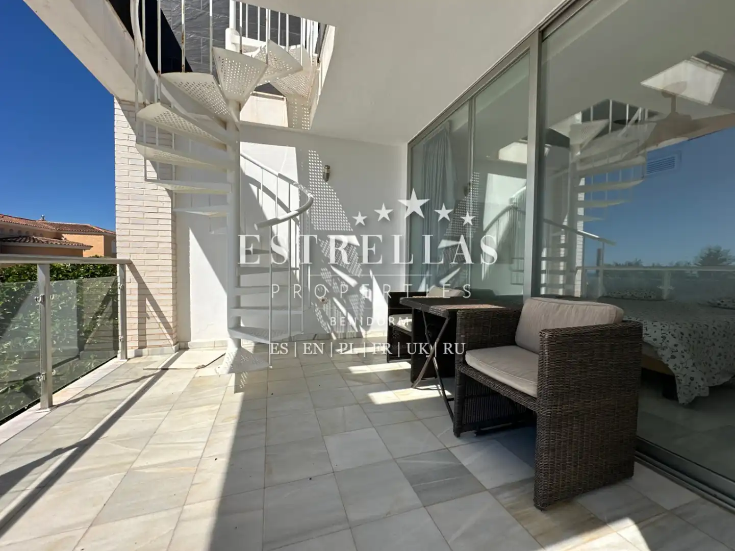 Terraza de Casa o chalet en venta en Villajoyosa / La Vila Joiosa con Aire acondicionado, Jardín privado y Terraza