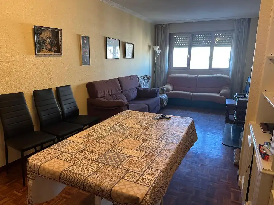 Living room of Flat for rent in  Pamplona / Iruña  with Heating, Parquet flooring and Terrace
