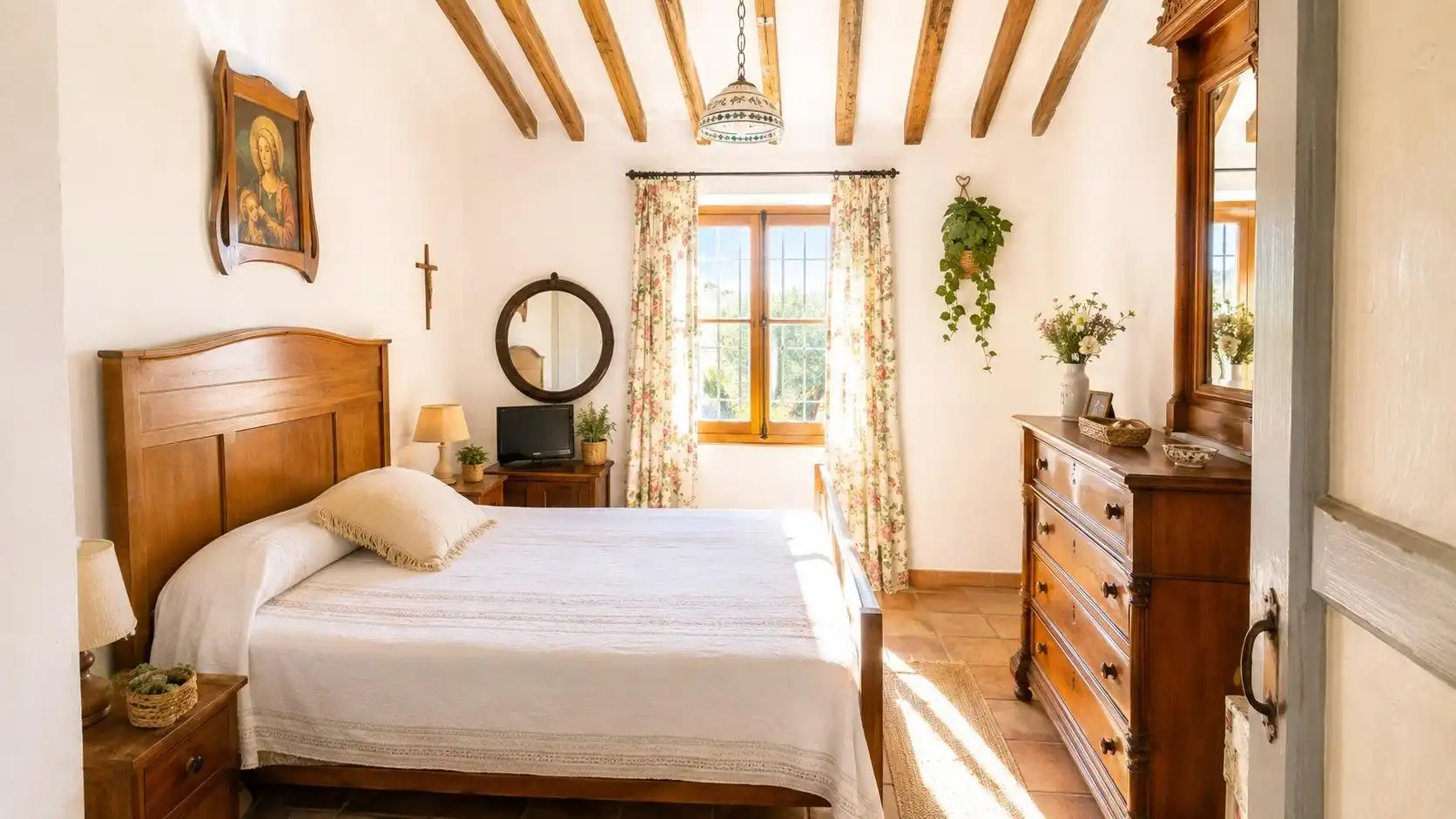 Bedroom of Houses for sale in Fuente Álamo de Murcia  with Air Conditioner, Private garden and Terrace