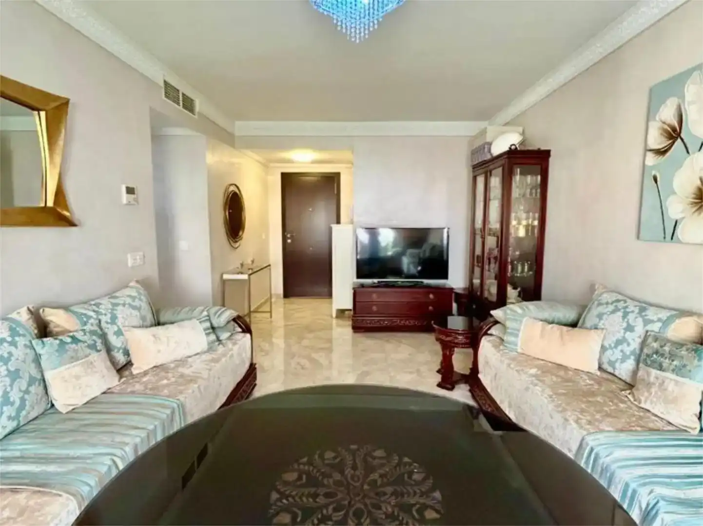 Living room of Flat for sale in  Melilla Capital  with Air Conditioner and Balcony