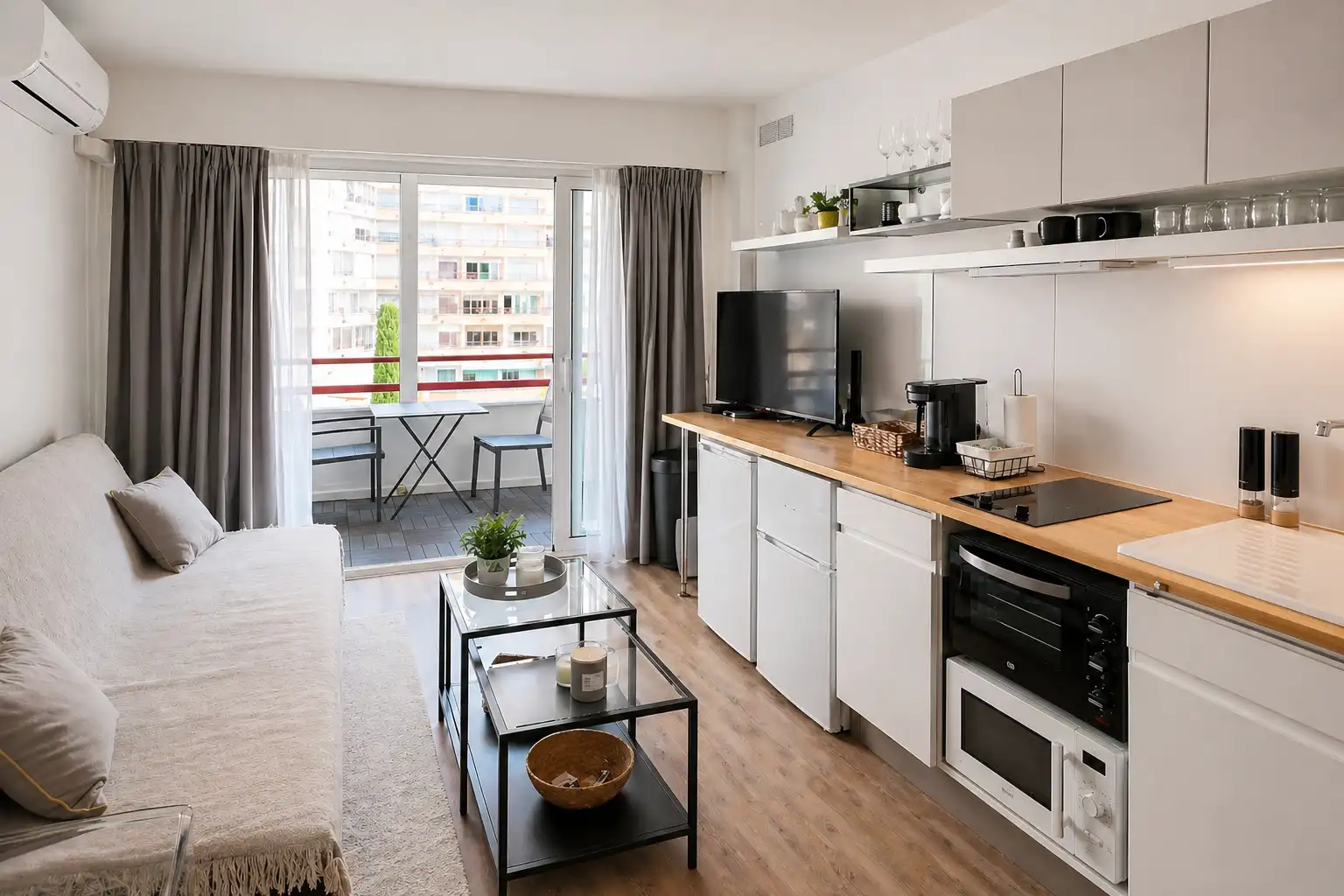Terraza de Estudio en venta en Roses con Aire acondicionado, Parquet y Amueblado