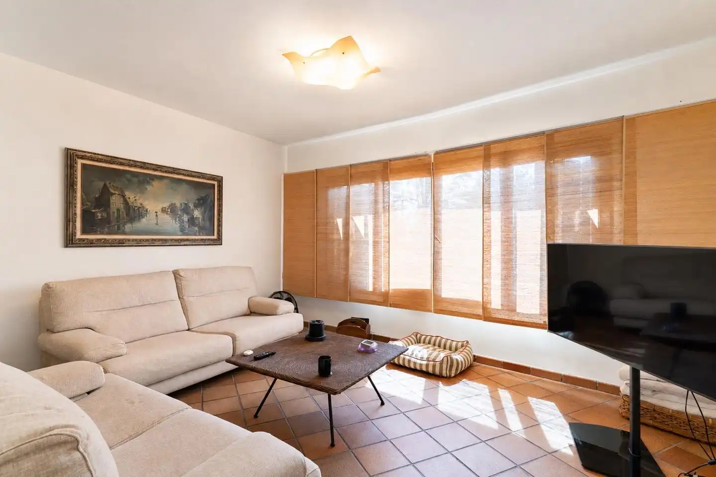 Sala d'estar de Casa o xalet en venda en Santa Pola amb Aire condicionat, Jardí privat i Terrassa