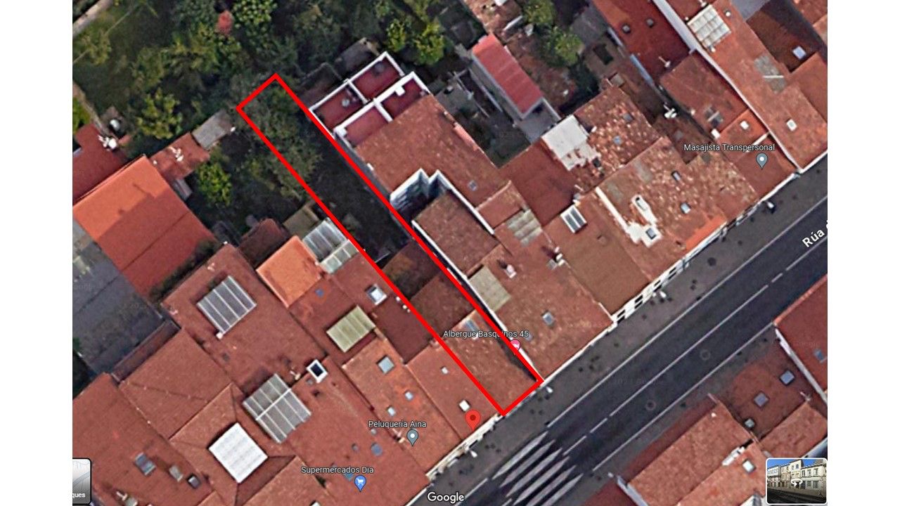 Exterior view of Single-family semi-detached for sale in Santiago de Compostela   with Private garden