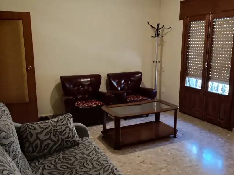 Sala d'estar de Casa o xalet en venda en Santa María de Huerta amb Calefacció, Moblat i Forn