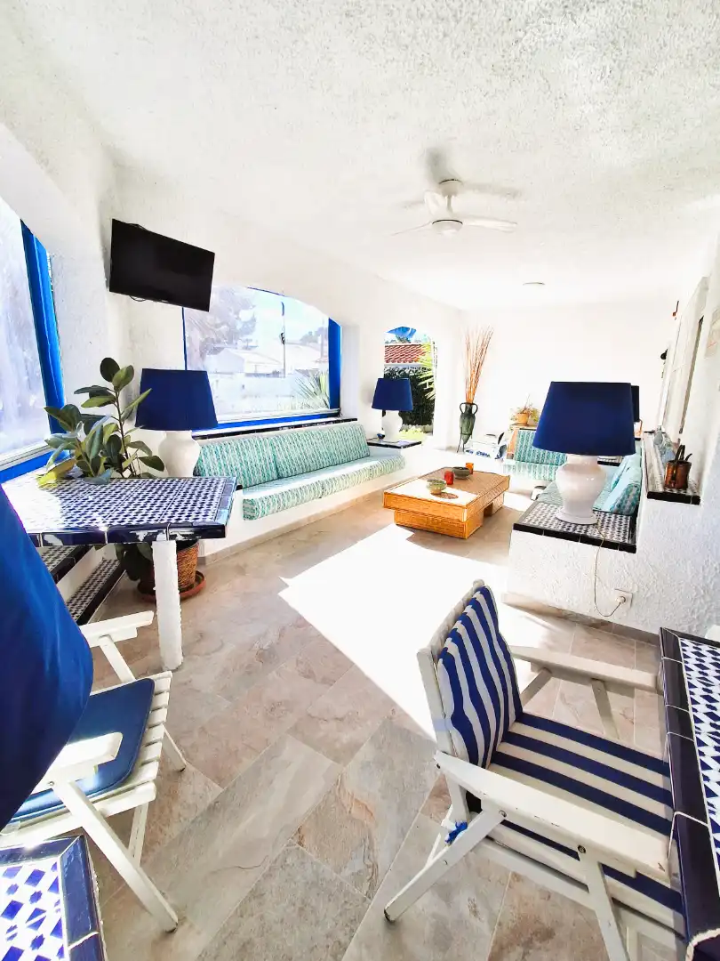 Wohnzimmer von Haus oder Chalet zum Verkauf in Mont-roig del Camp mit Klimaanlage, Heizung und Privatgarten