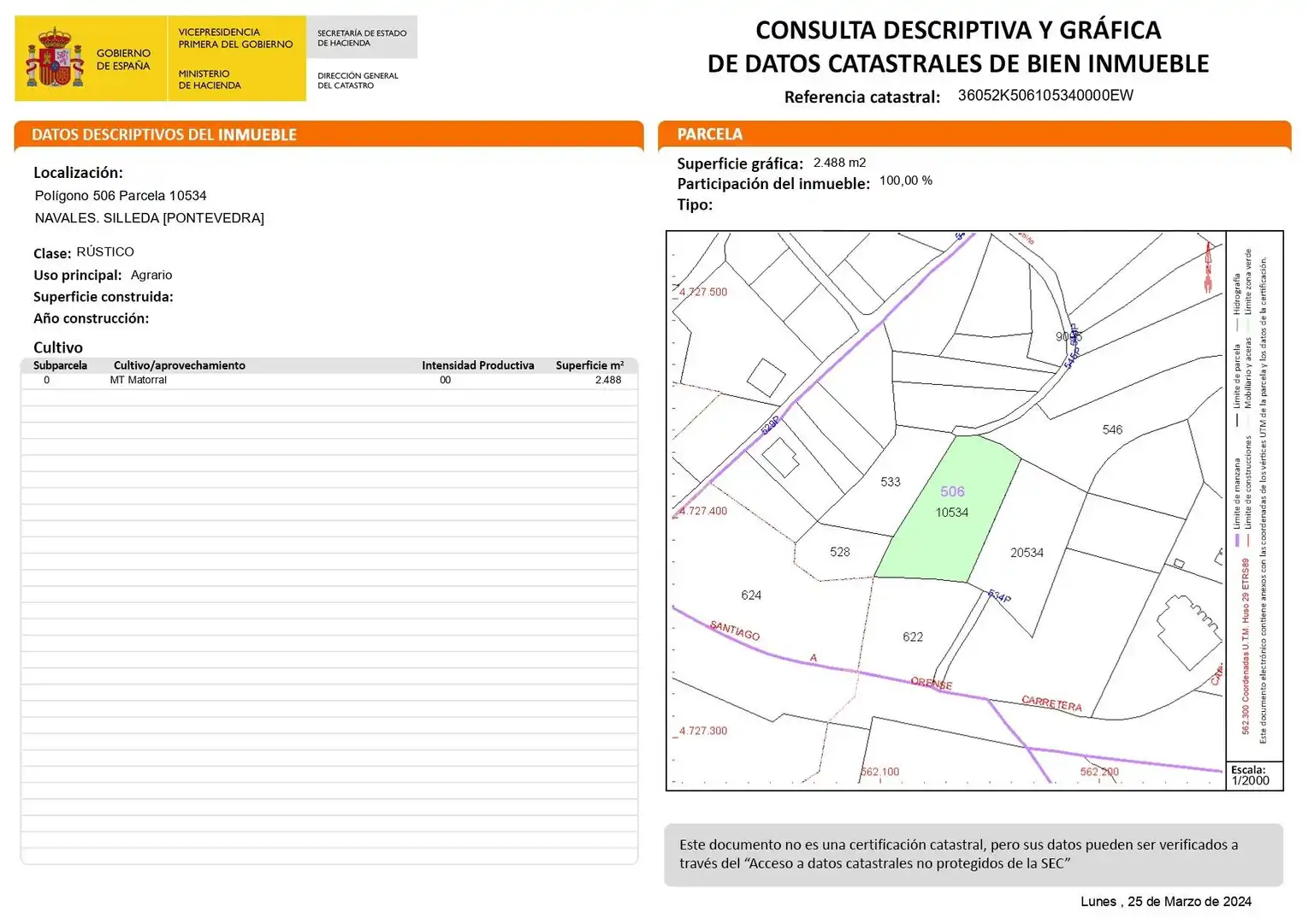 Terreny rústic en venda a Polígono 506 Parcela 10534, imagen 3