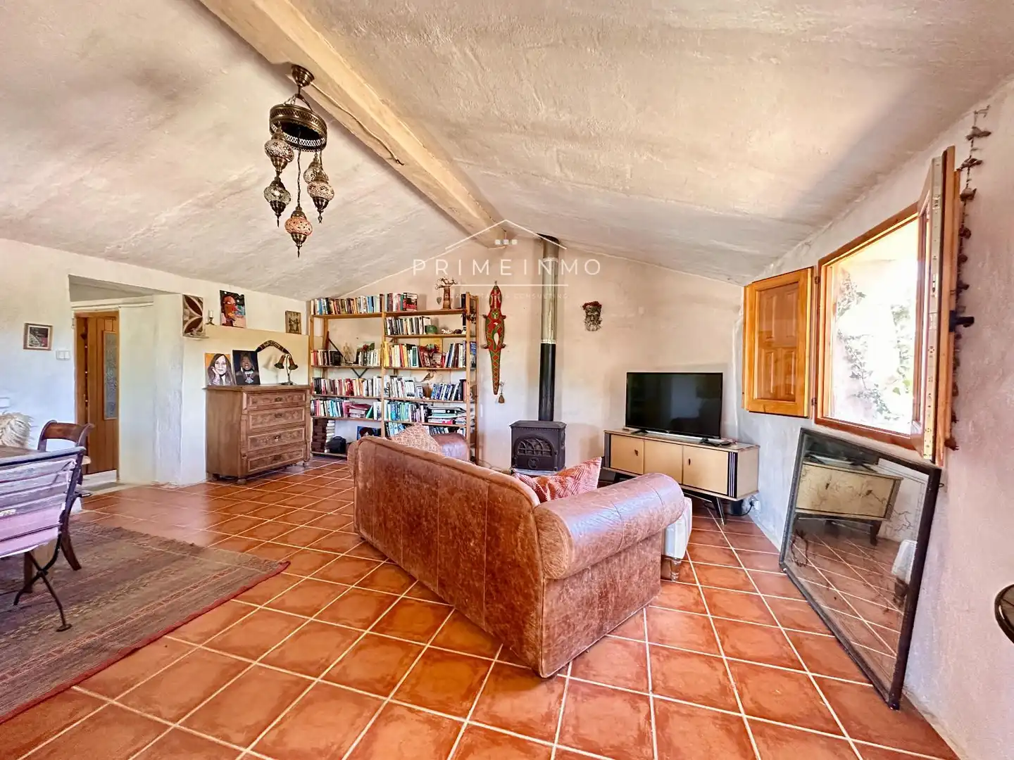 Sala d'estar de Finca rústica en venda en El Perelló amb Terrassa, Traster i Piscina