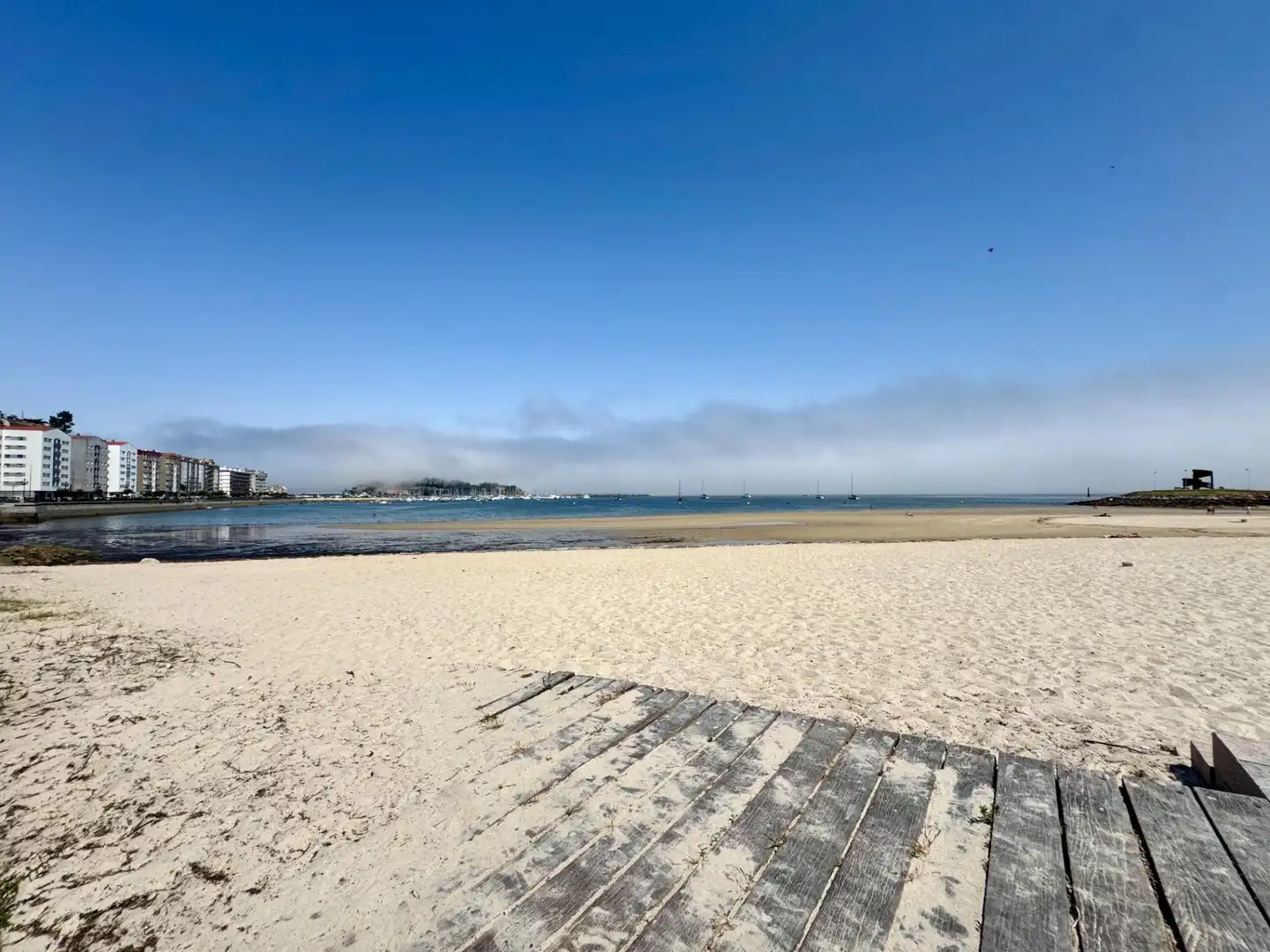 Exterior view of Flat for sale in Baiona  with Parquet flooring, Terrace and Storage room