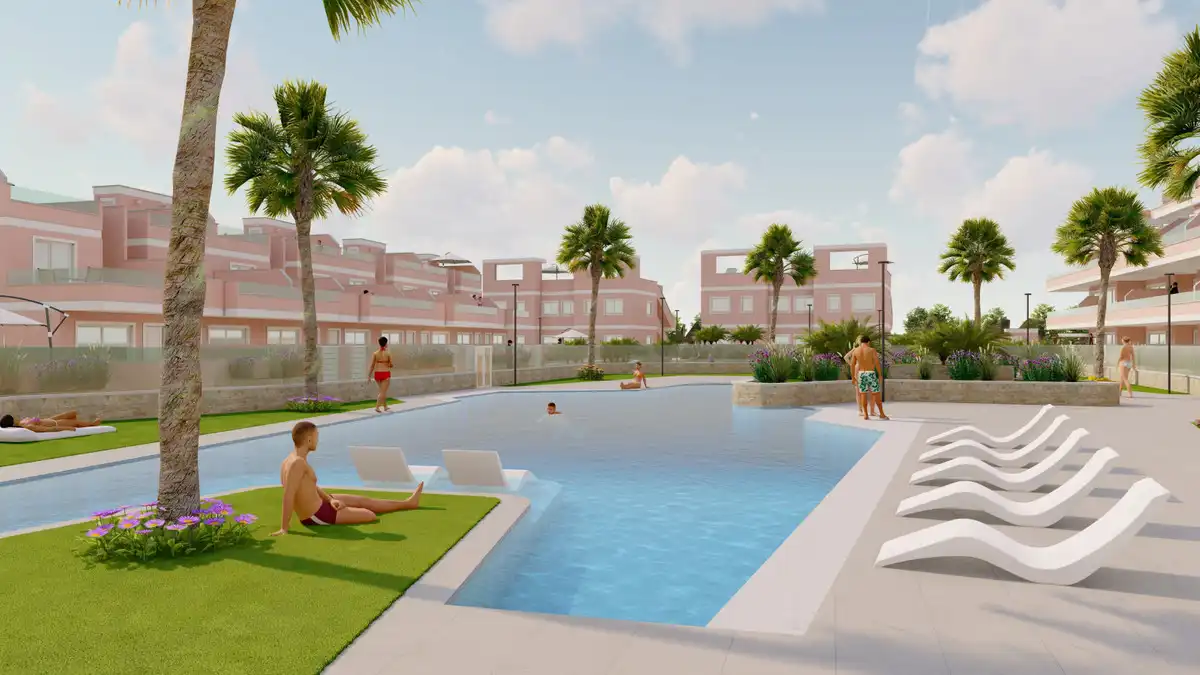 Piscina de Casa adosada en venta en Pilar de la Horadada