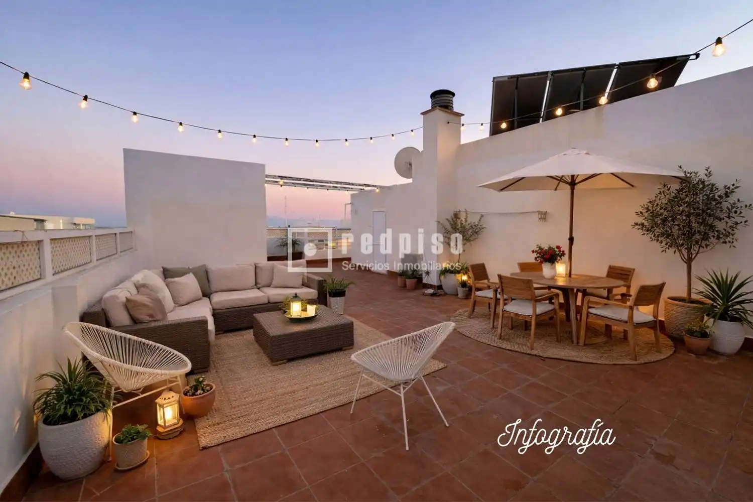 Terraza de Ático en venta en Torremolinos con Aire acondicionado, Calefacción y Jardín privado