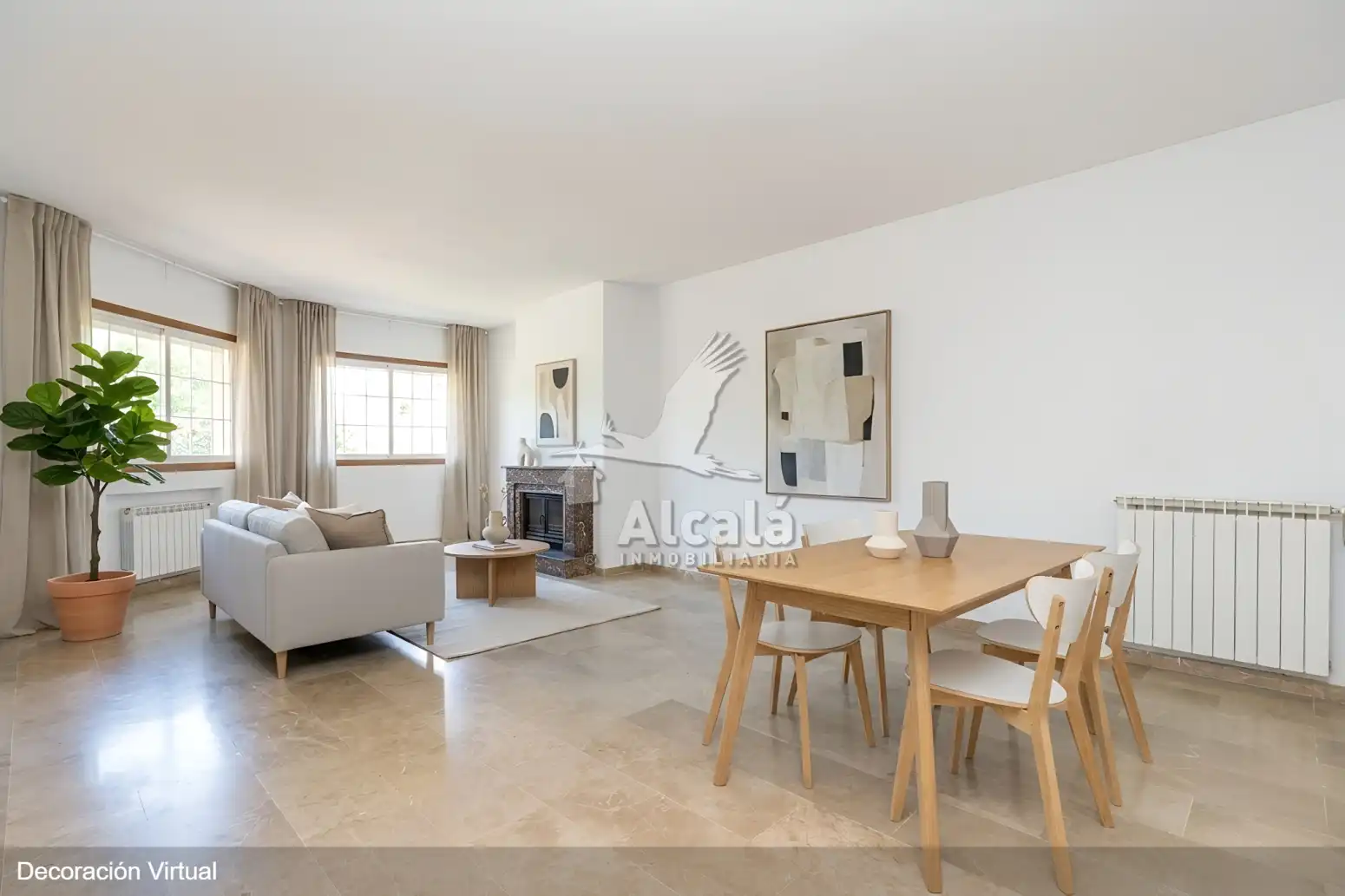 Sala de estar de Casa adosada en venta en Villalbilla con Aire acondicionado, Calefacción y Parquet