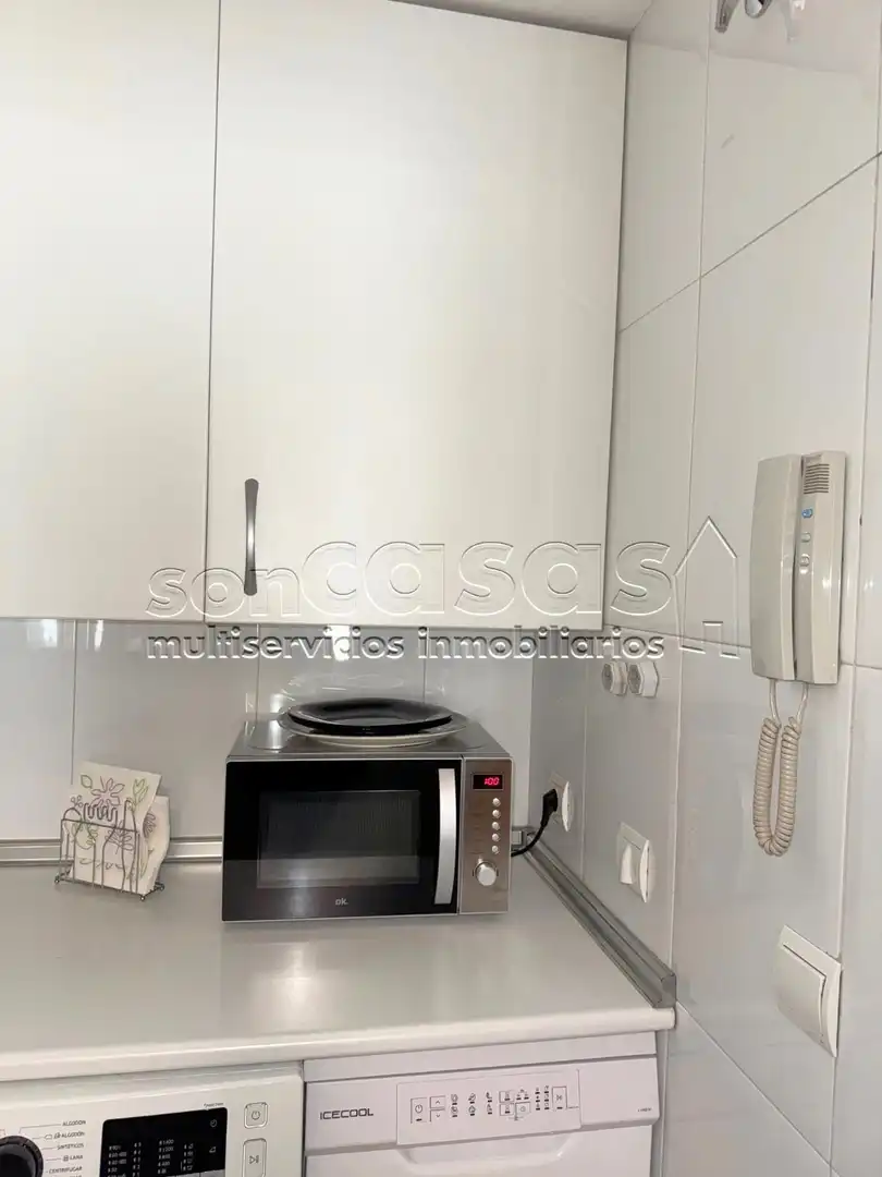 Cuina de Apartament de lloguer en Madrid amb Aire condicionat, Calefacció i Piscina