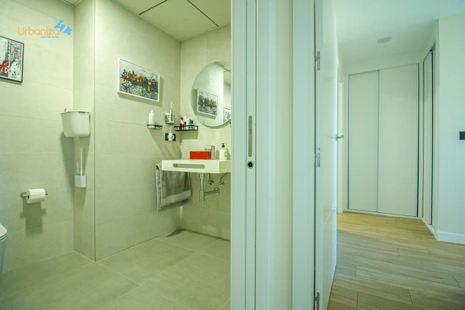 Badezimmer von Wohnung zum Verkauf in Badajoz mit Klimaanlage, Heizung und Privatgarten