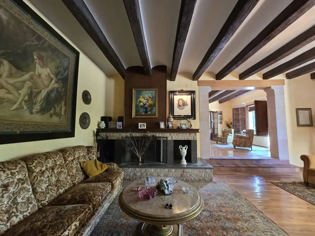 Sala d'estar de Finca rústica en venda en La Roca del Vallès amb Terrassa i Balcó