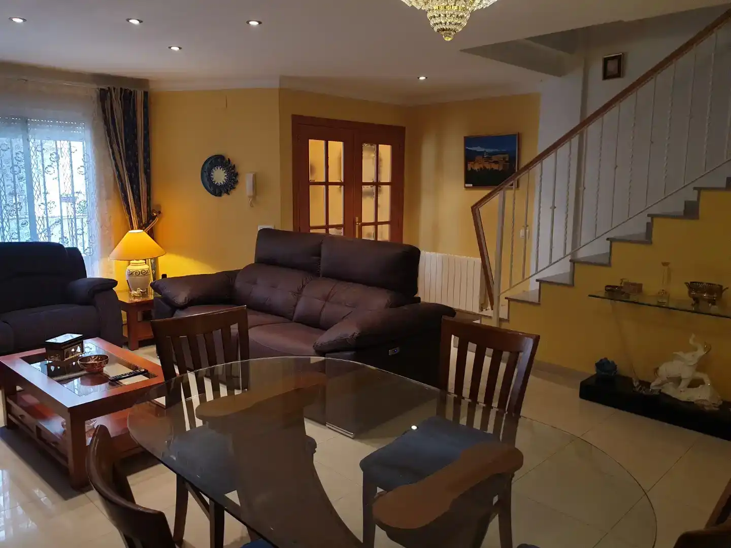 Sala d'estar de Casa adosada en venda en Pobla de Farnals