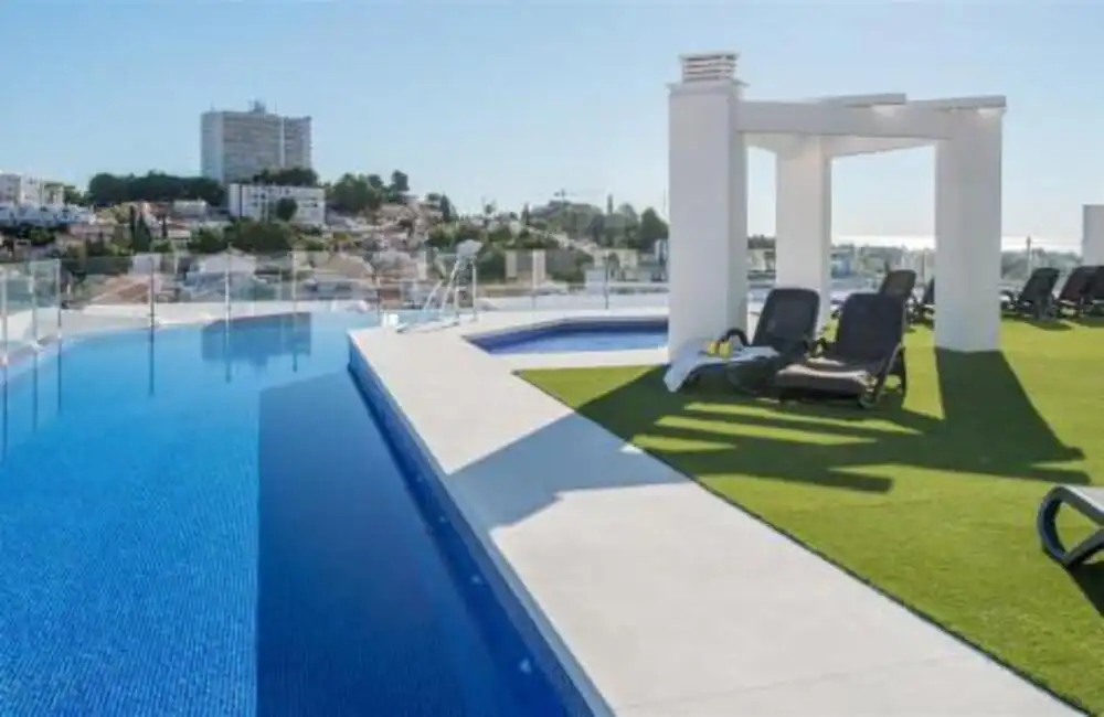 Swimming pool of Attic for rent in Marbella  with Air Conditioner, Terrace and Swimming Pool