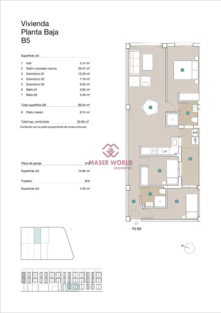 Rez-de-chaussée avec piscine à vendre à Jacarilla, imagen 9