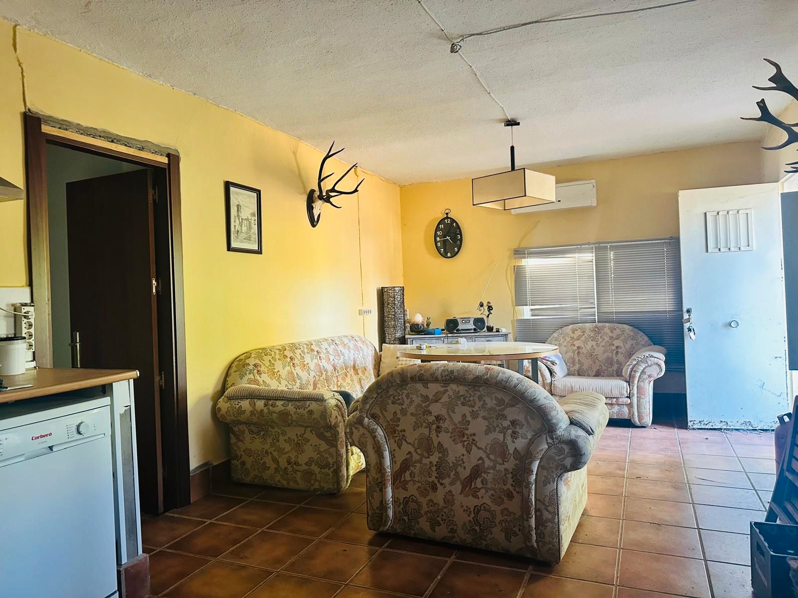 Sala d'estar de Finca rústica en venda en Montijo amb Aire condicionat, Calefacció i Jardí privat