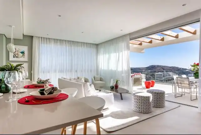 Living room of Apartments for rent in Benahavís  with Air Conditioner, Heating and Parquet flooring