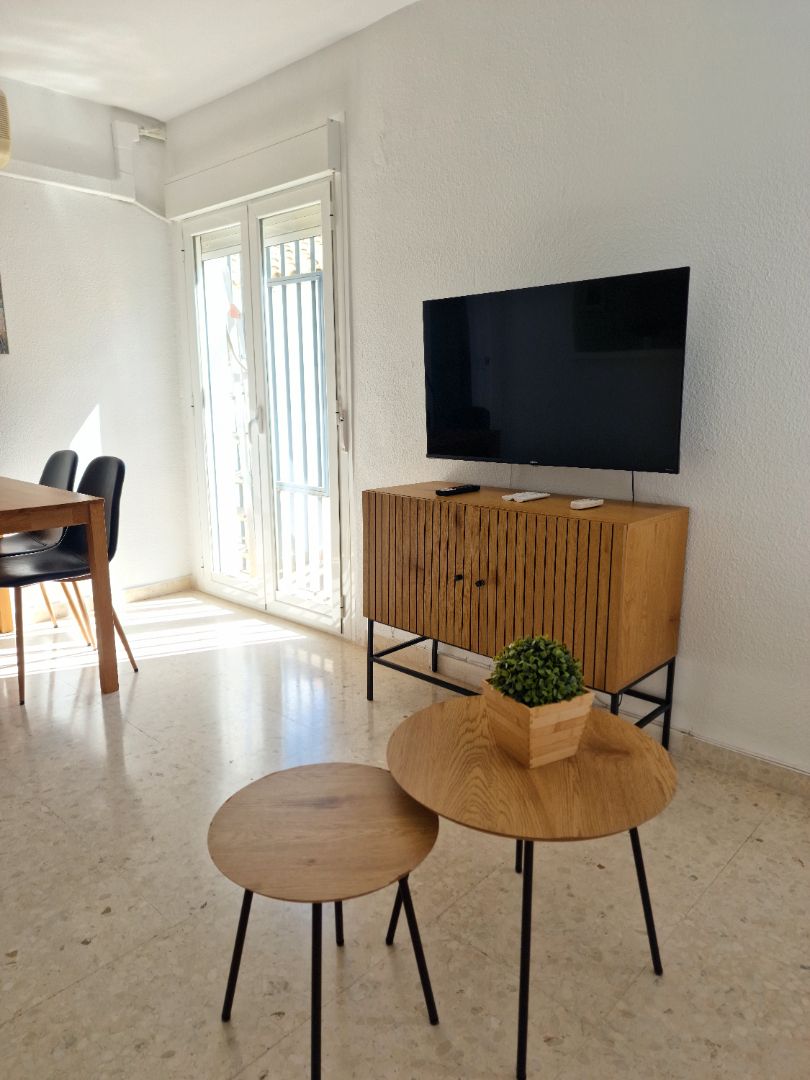 Living room of Apartment to rent in  Sevilla Capital  with Air Conditioner, Furnished and Washing machine