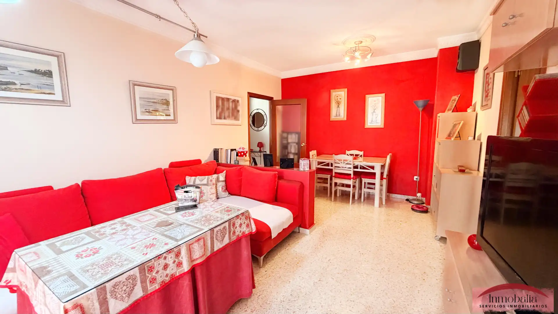 Sala de estar de Piso en venta en  Sevilla Capital con Aire acondicionado y Terraza