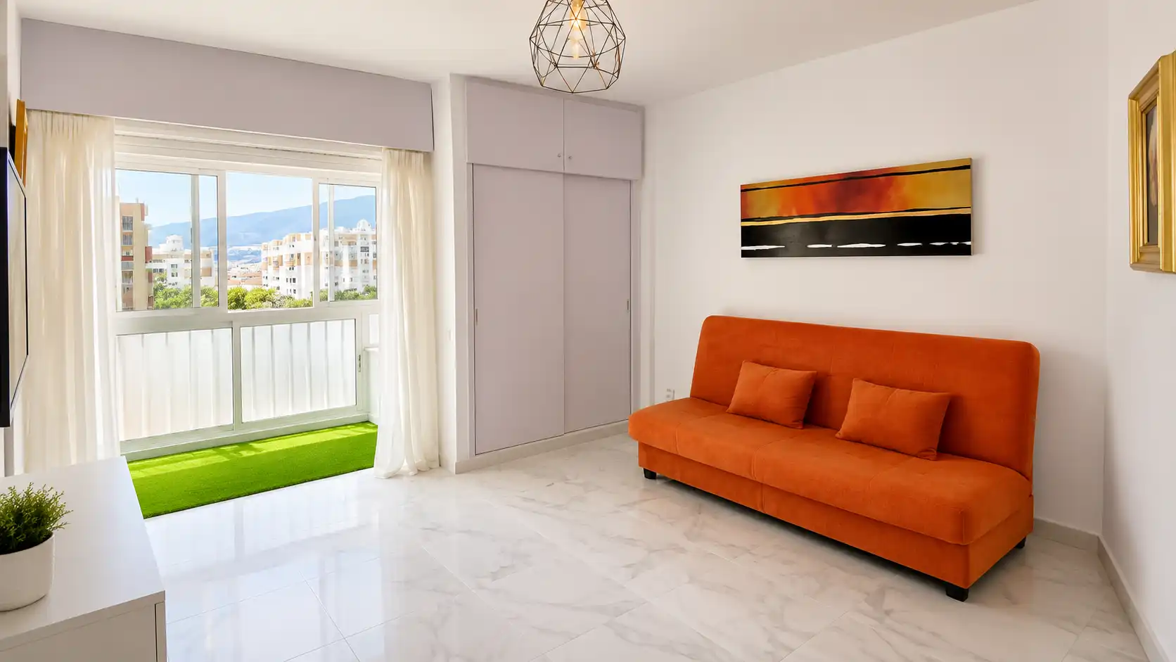 Sala d'estar de Estudi en venda en Benalmádena amb Aire condicionat, Calefacció i Piscina comunitària