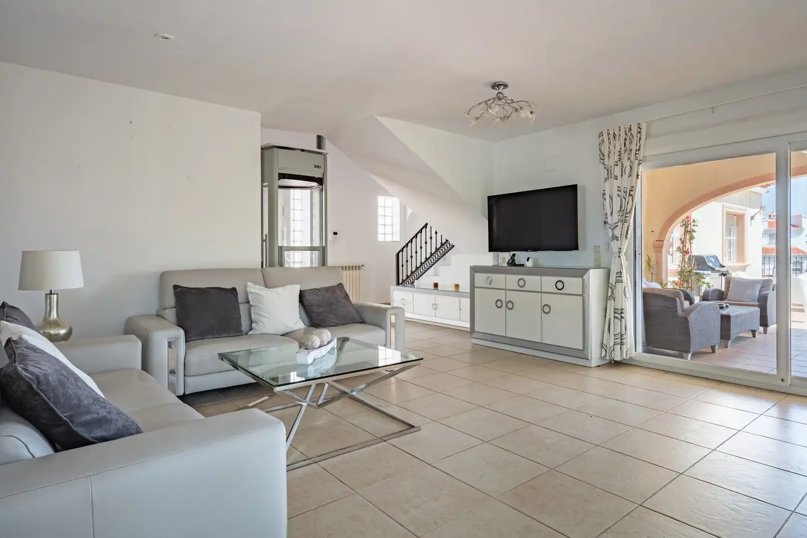 Sala de estar de Casa o chalet en venta en Jávea / Xàbia con Aire acondicionado, Jardín privado y Terraza