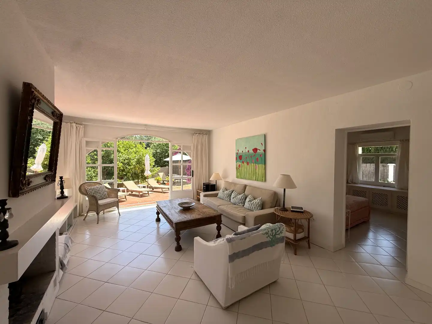 Living room of Houses for sale in Santa Eulària des Riu  with Air Conditioner, Heating and Terrace