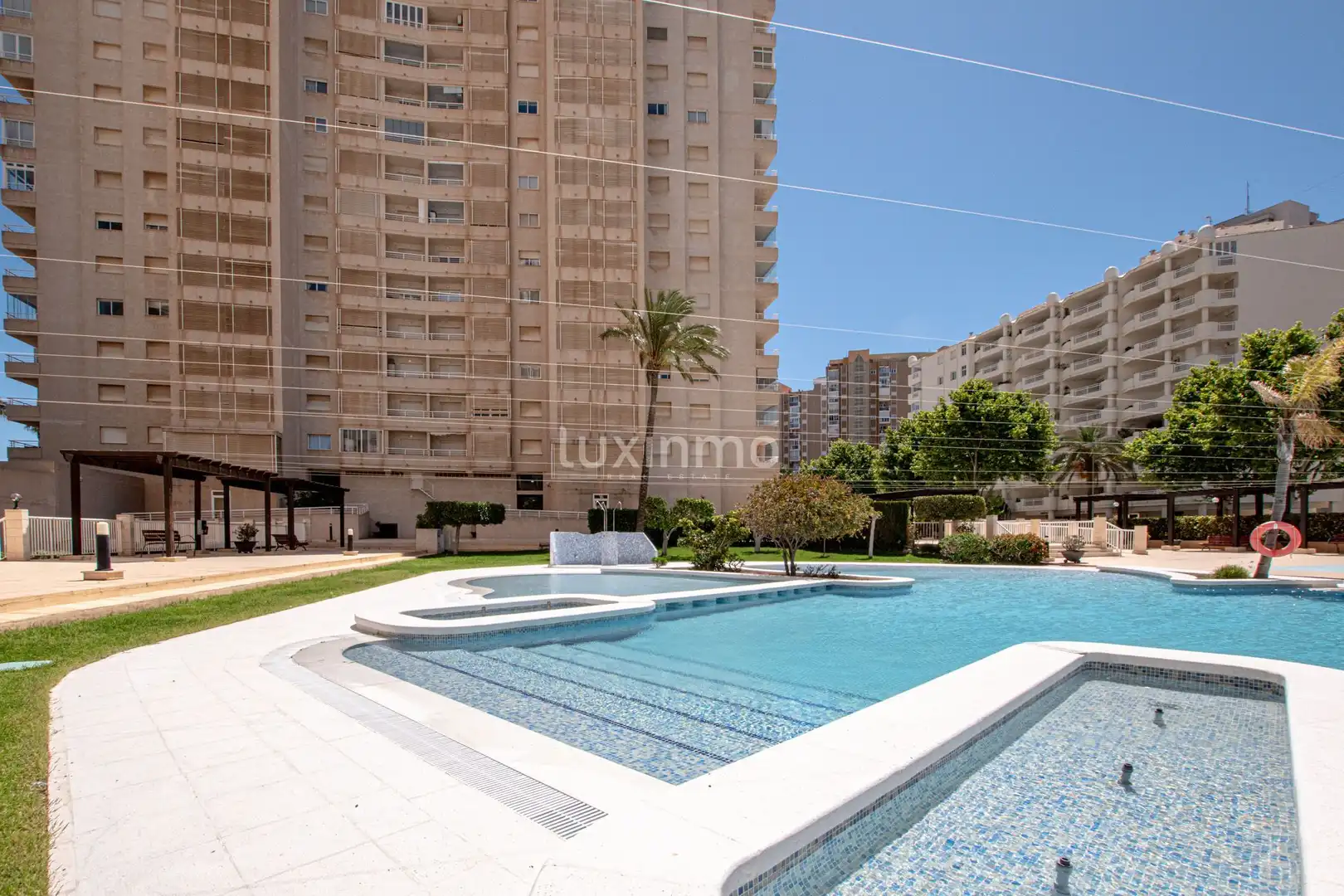 Swimming pool of Flat for sale in Calpe / Calp  with Air Conditioner, Private garden and Terrace