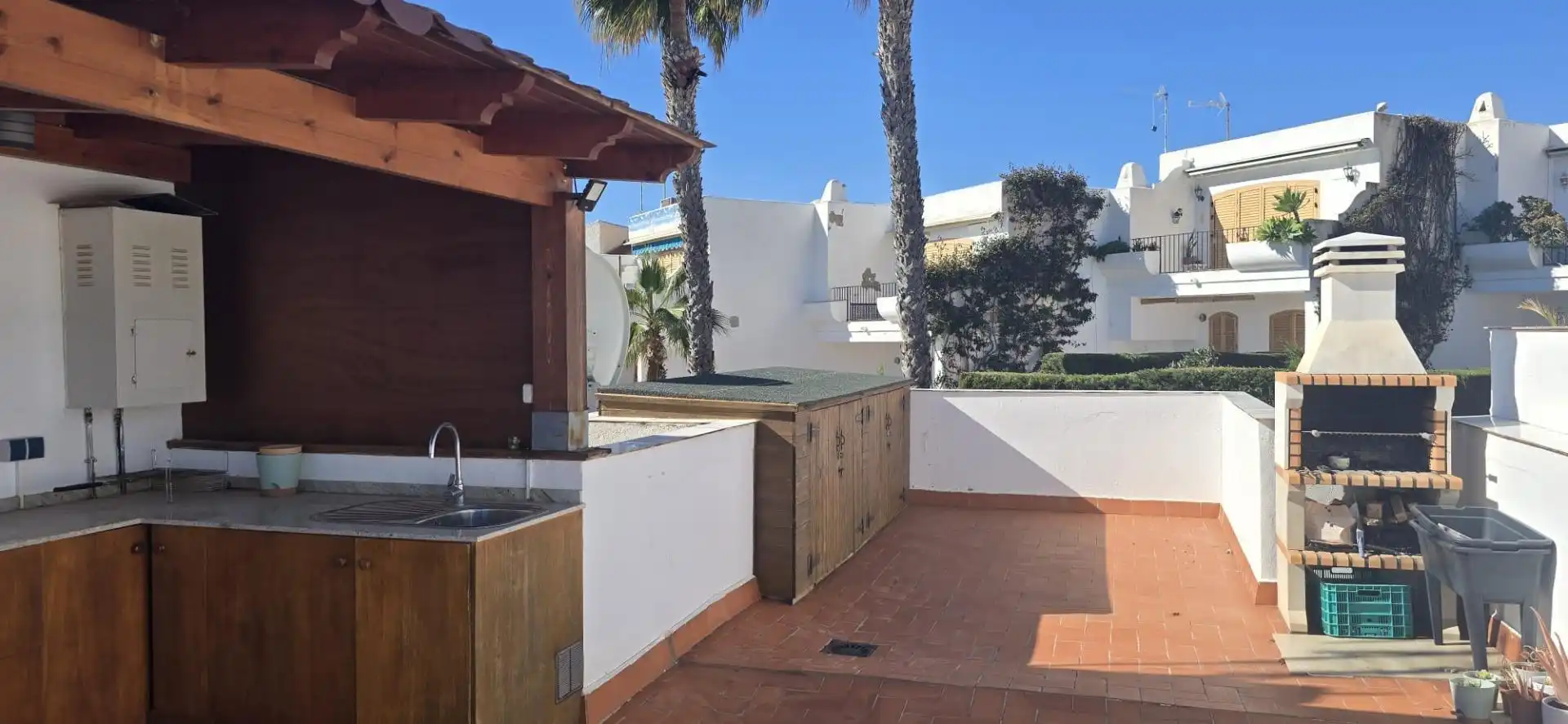 Terrassa de Apartament en venda en Mazarrón amb Aire condicionat, Parquet i Moblat