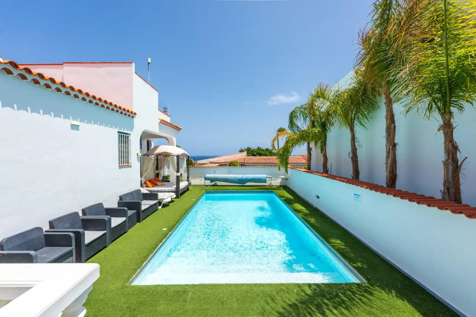 Piscina de Casa o xalet en venda en San Miguel de Abona amb Aire condicionat, Jardí privat i Terrassa