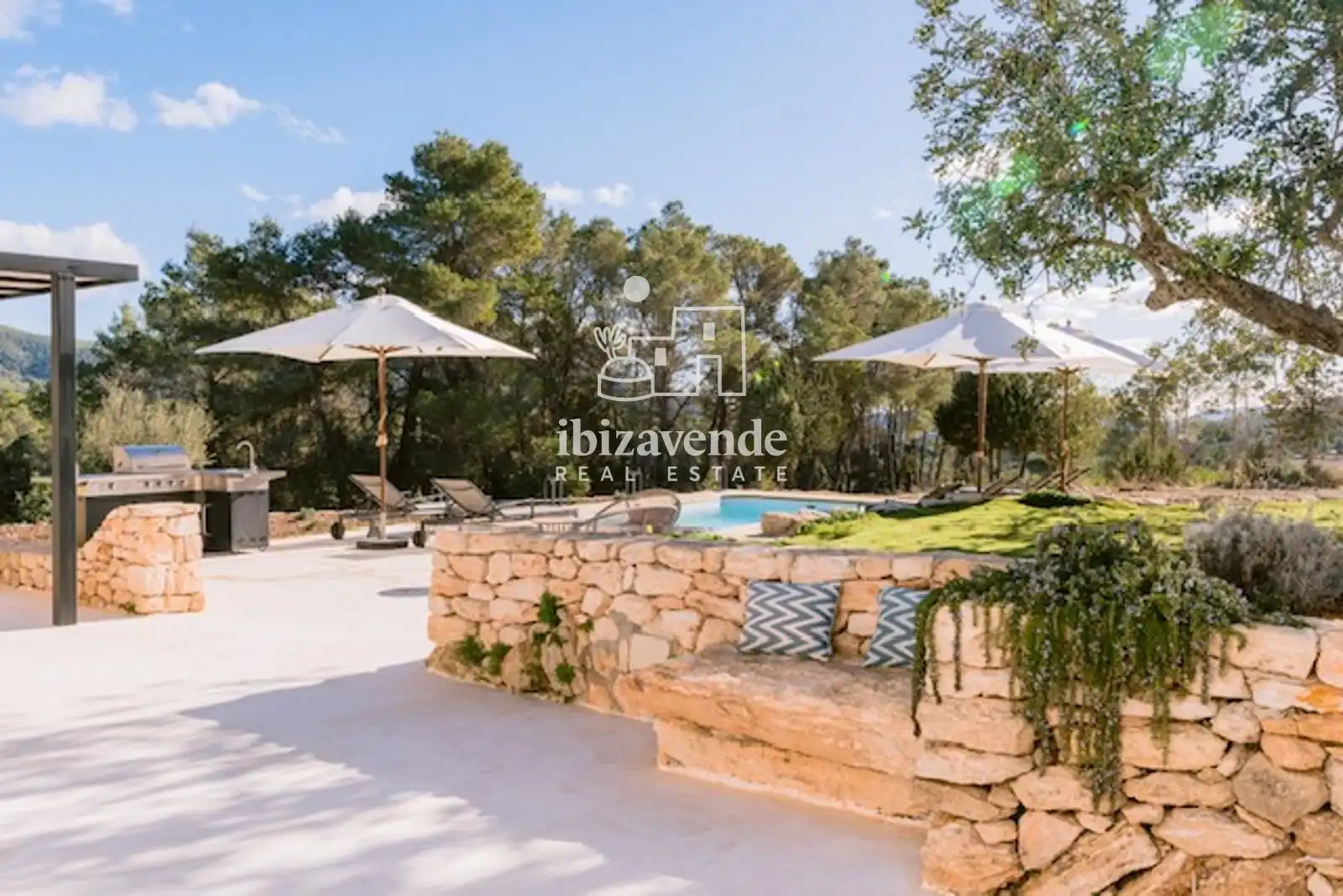 Jardín de Casa o chalet de alquiler en Sant Joan de Labritja con Aire acondicionado, Calefacción y Jardín privado