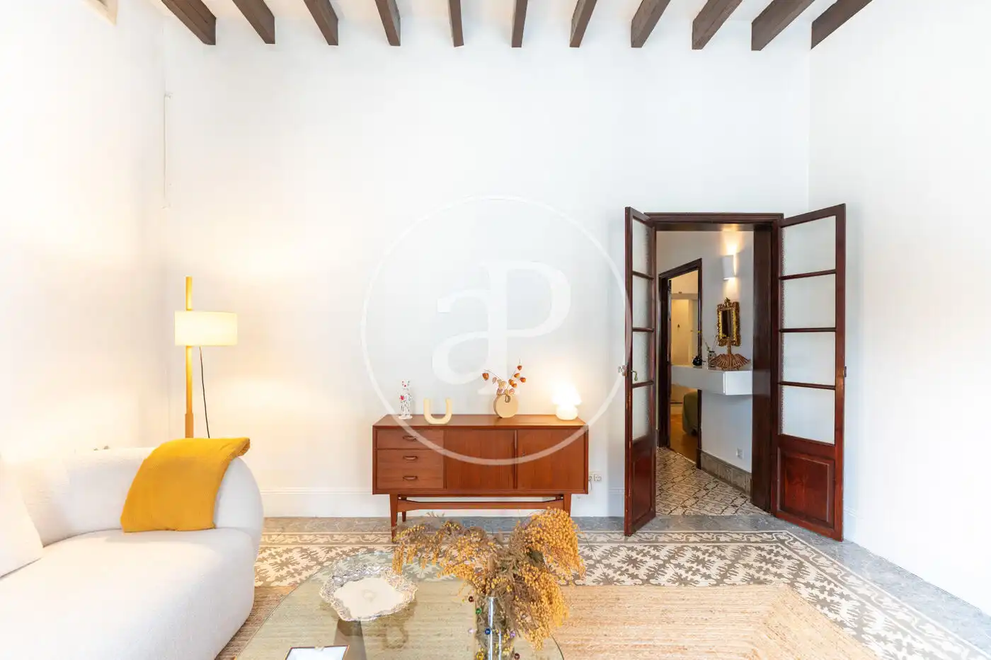 Wohnzimmer von Wohnung zur Miete in  Palma de Mallorca mit Klimaanlage, Heizung und Möbliert