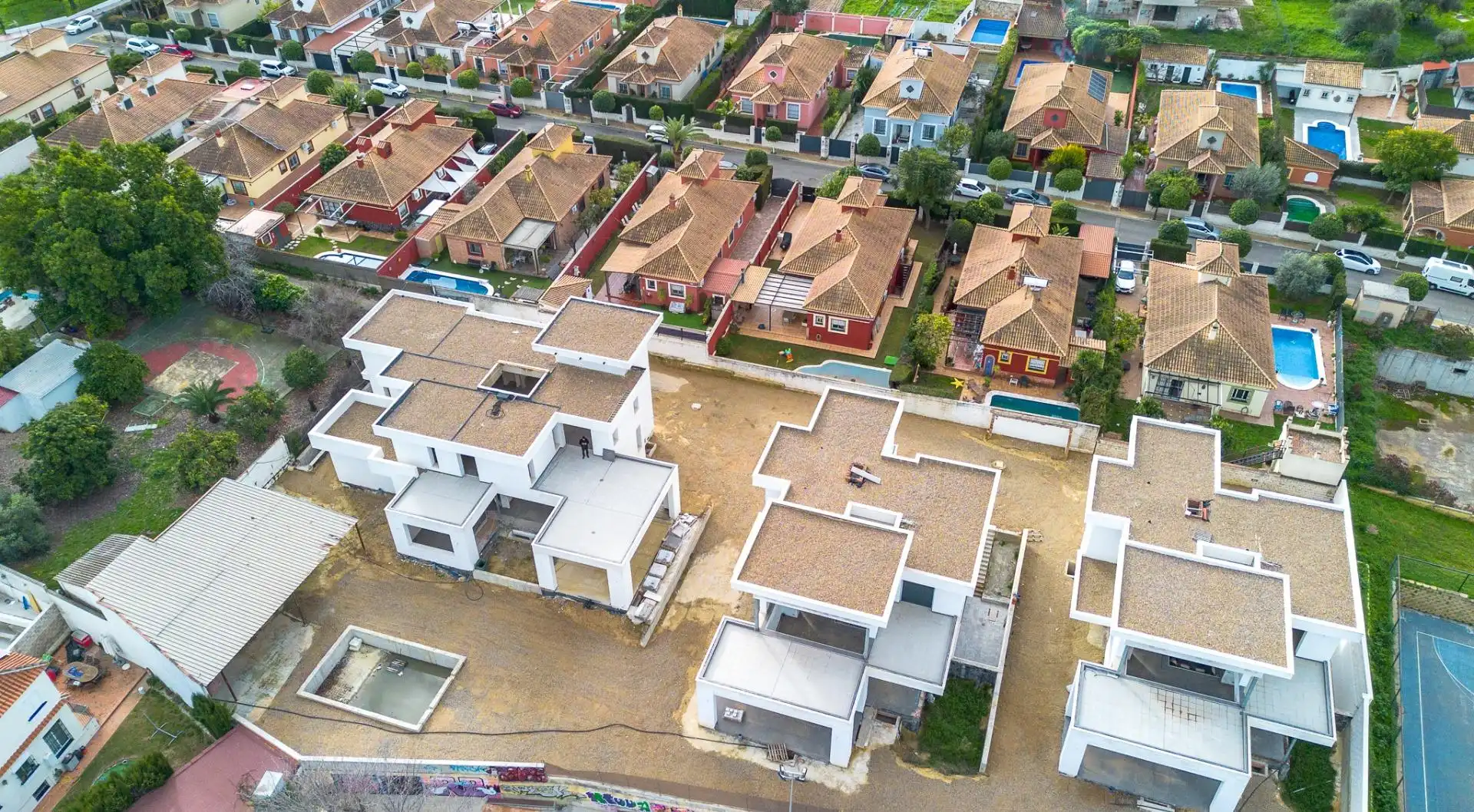 Vista exterior de Casa o chalet en venta en Gines con Jardín privado, Terraza y Piscina