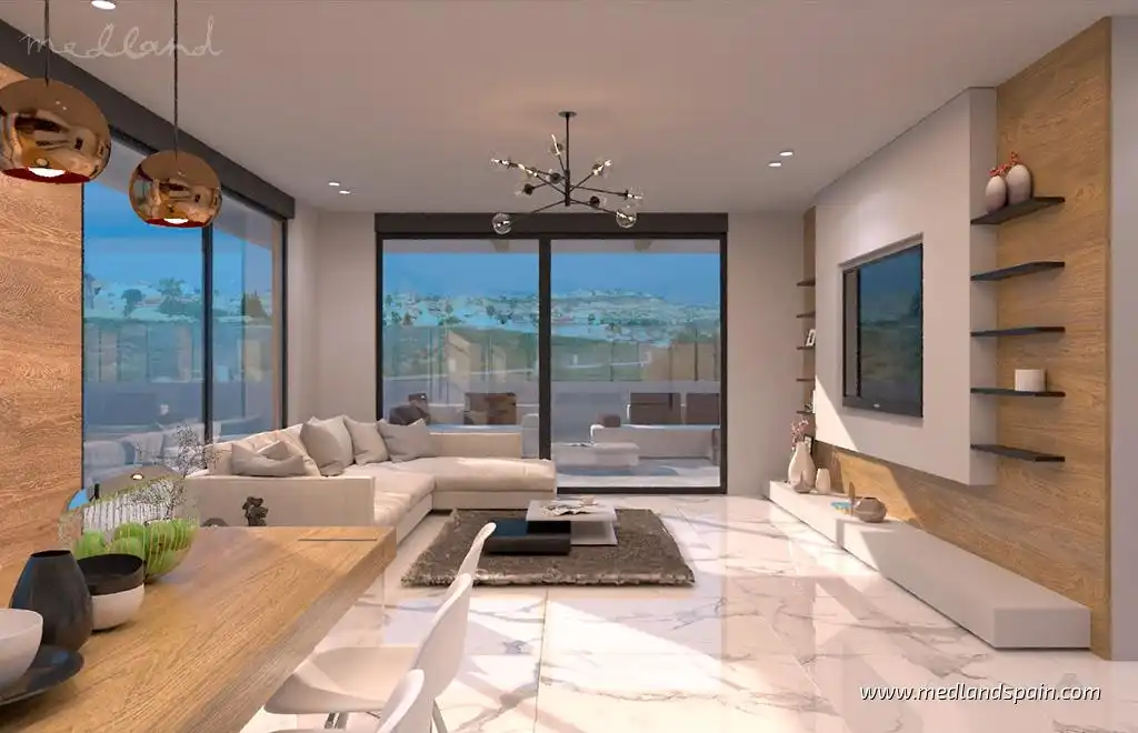 Sala de estar de Casa o chalet en venta en Rojales con Jardín privado, Terraza y Piscina