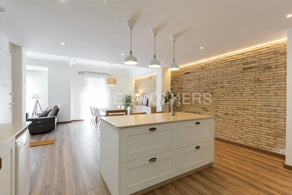 Cocina de Piso de alquiler en Valencia con Aire acondicionado, Calefacción y Parquet