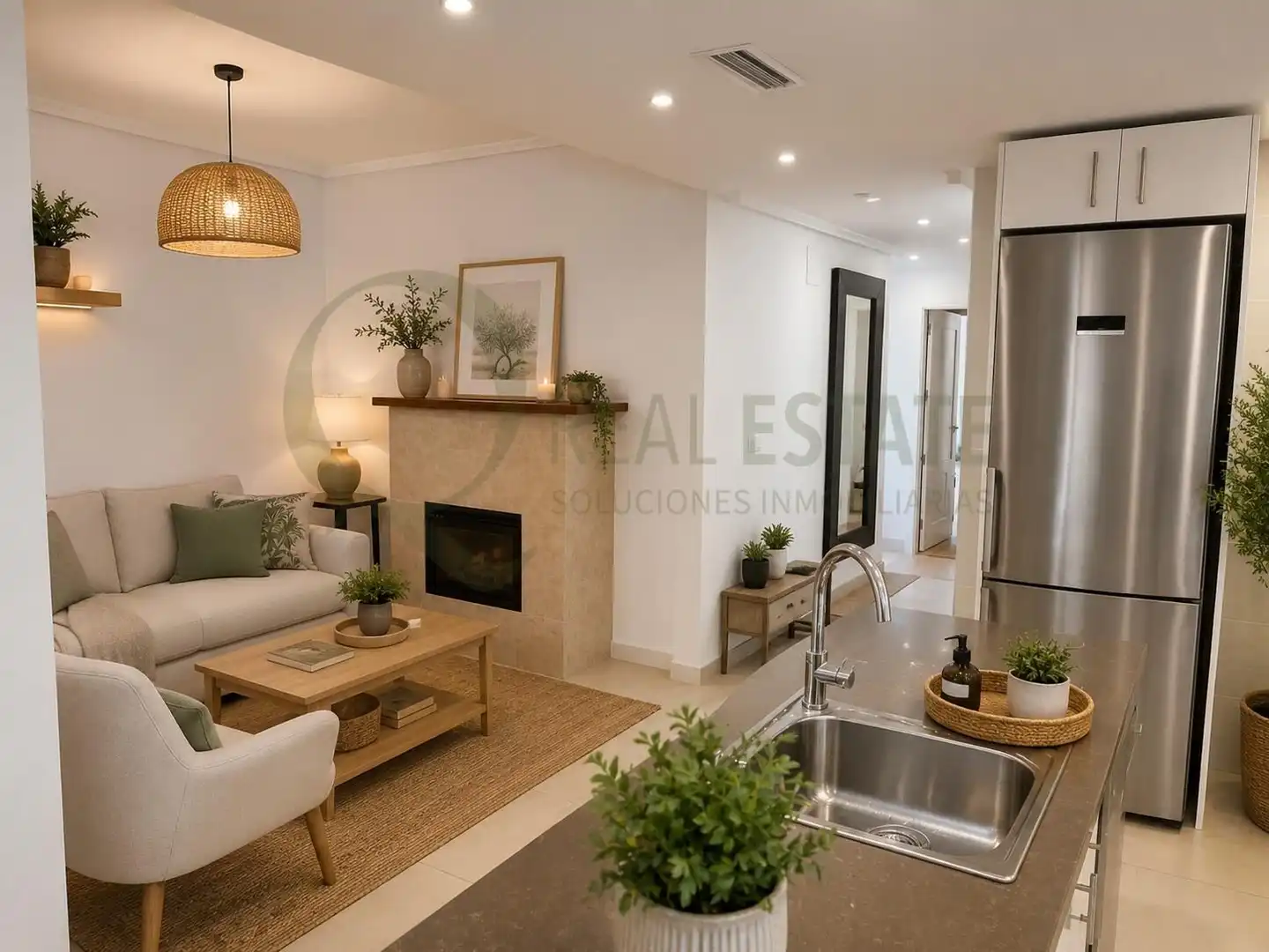 Sala d'estar de Casa adosada en venda en Alicante / Alacant amb Aire condicionat, Jardí privat i Terrassa