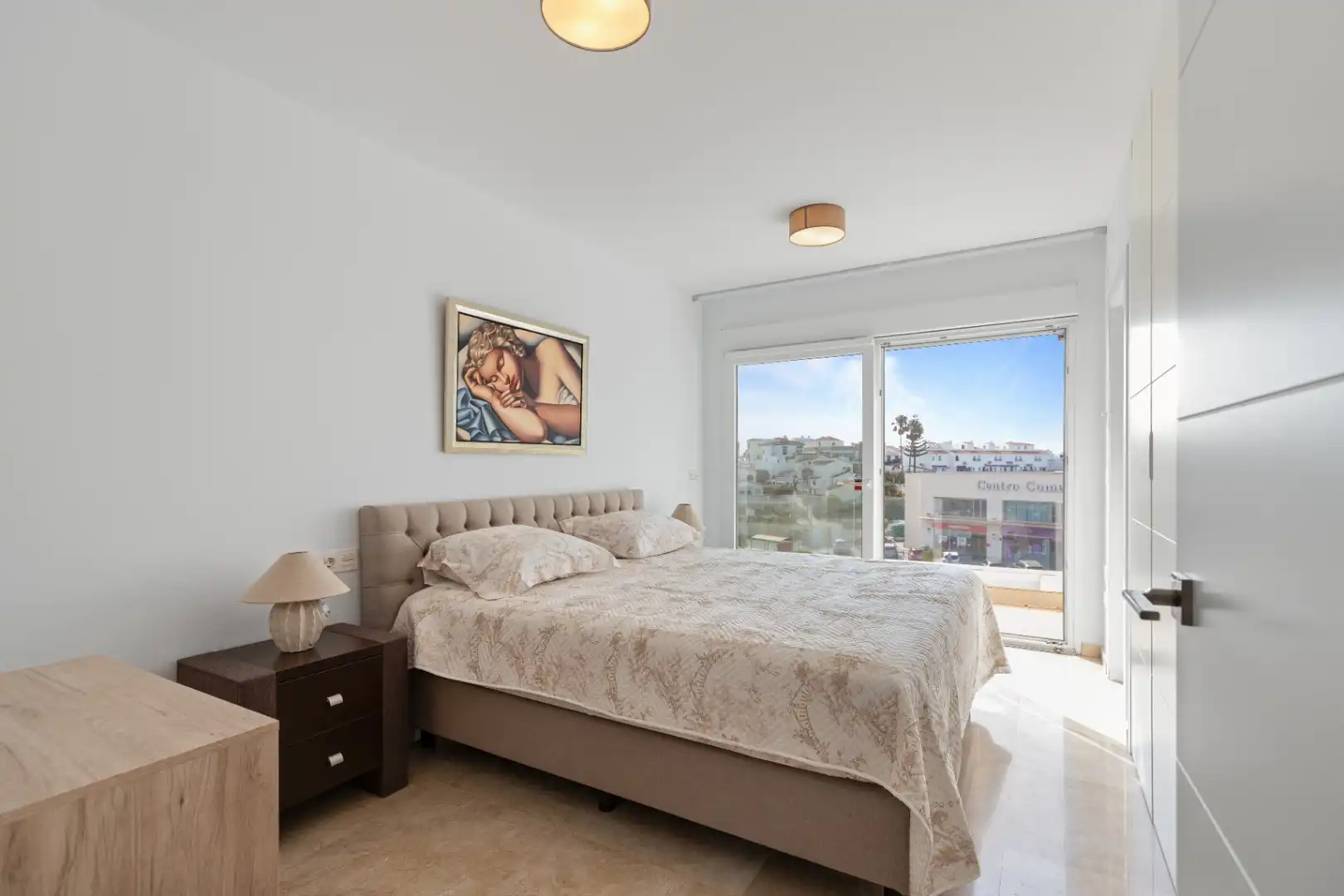 Dormitori de Casa adosada de lloguer en Mijas amb Aire condicionat, Calefacció i Terrassa